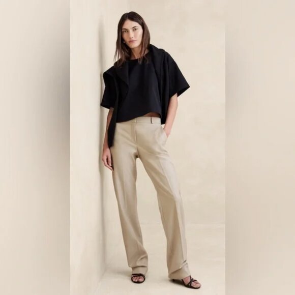 NWT Banana Republic Lido Straight Italian Wool Pant Size 12 - Picture 1 of 1